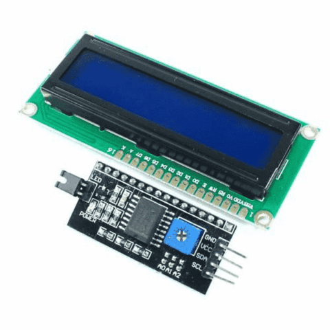 16x2 LCD Display Module with I2C Backpack (Blue Backlight, 5V)