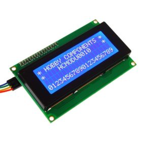 20x4 LCD Blue Screen with I2C Backpack 5V