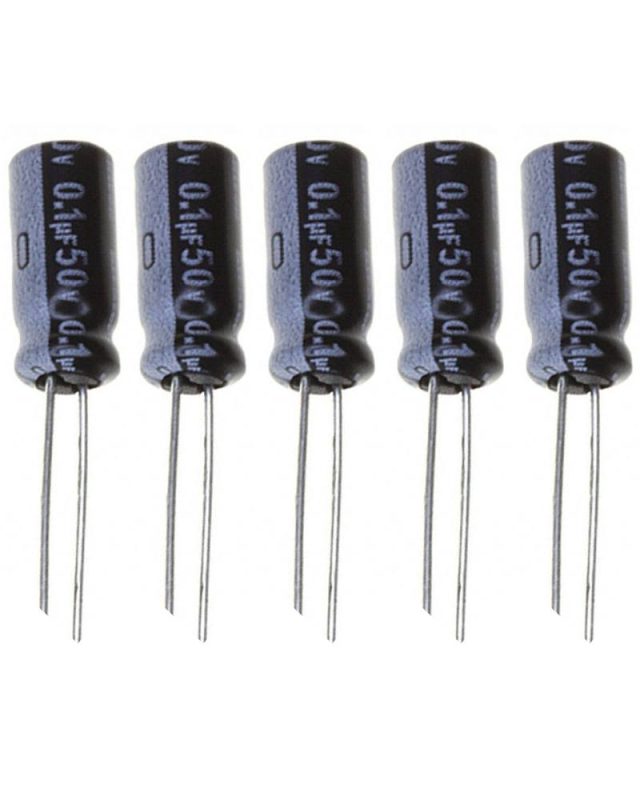 10pcs 0.1uf 50v Electrolytic Capacitor 