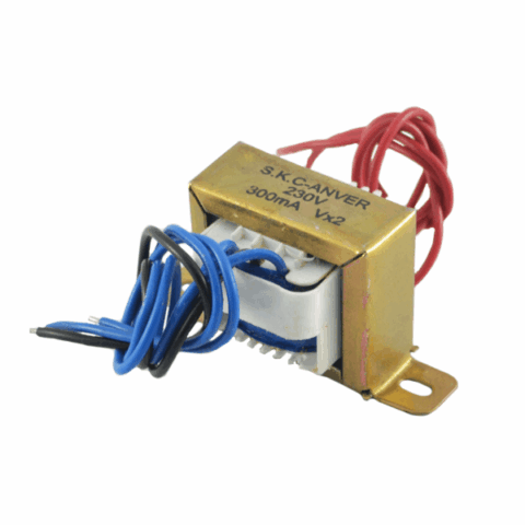 4.5v-300ma AC Step-Down Transformer — Center-Tapped