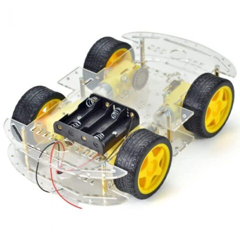 4-Wheel Robot Car Chassis Kit with 4 DC Gear Motors