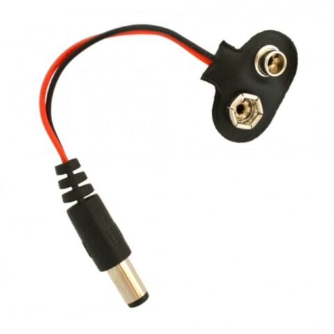 9V Battery Connector with DC Barrel Plug – 15cm Cable