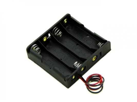 Battery Holder - 4 x AA | Oku Electronics