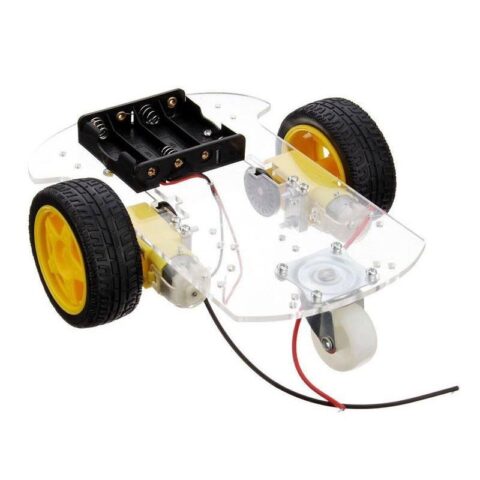2-Wheel Robot Car Chassis Kit with Dual DC Gear Motors & Wheels