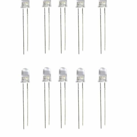 5mm White LEDs - Pack of 10