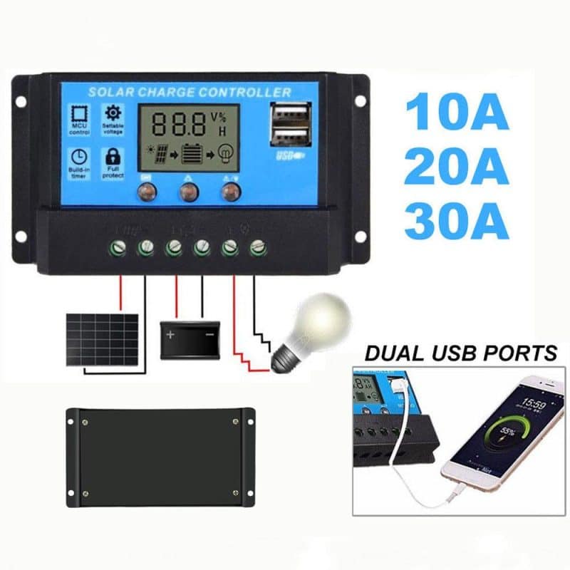 10A Intelligent LCD Solar Controller | Oku Electronics