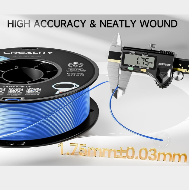 Creality CR-PETG 3D Printing Filament – Blue, 1.75mm, 1kg Spool - Image 2