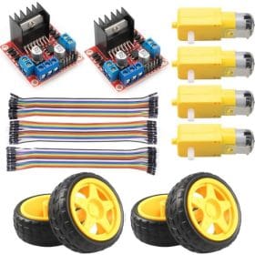 L298N Dual H-Bridge with DC Motor and Smart Car Wheel kit