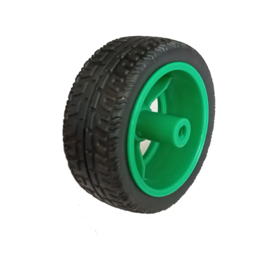 65mm Green Robot Smart Car Wheel - Image 2