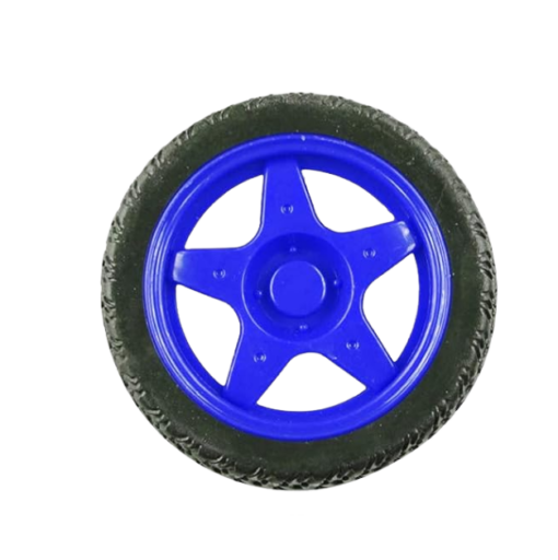 65mm Blue Robot Smart Car Wheel