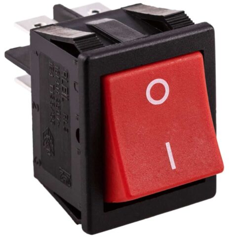4-Pin Rocker Switch DPST (Black / Red)
