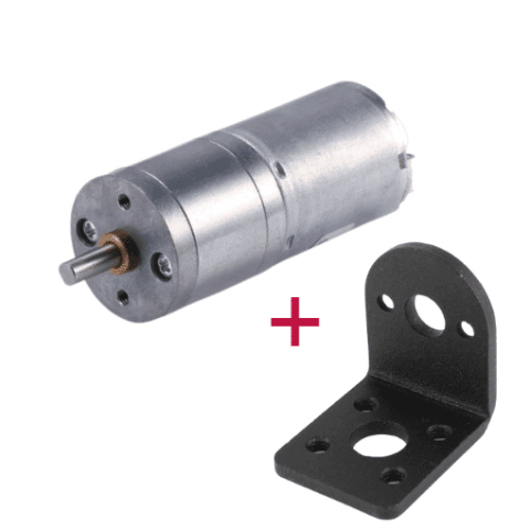 25GA-370 6V DC Gear Motor 77 RPM with L Shape Motor Bracket