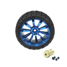 65mm Robot Smart Car 12 Rim Wheel Blue with 18mm Coupler