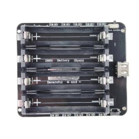 4 x18650 Lithium Battery Charger Shield V8 - Dual Slot, 5V/3A, 3V/1A, Micro USB with Overcharge Protection