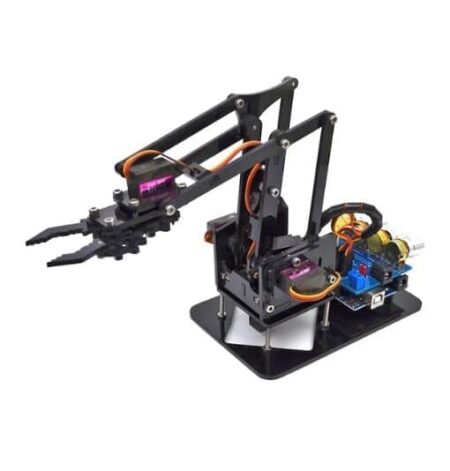 DIY 4-DOF Black Acrylic Robot Manipulator Mechanical Arm Kit (Without ...
