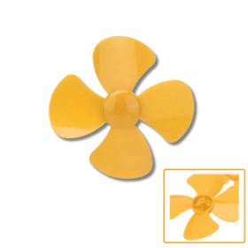 56mm Yellow Four-Blade Propeller with 1.95mm Hole