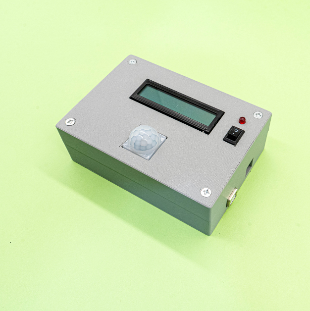Project Enclosure for Arduino Uno, 16×2 LCD, and PIR Motion Sensor Grey Color