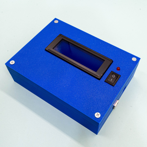 Project Enclosure for 20×4 LCD, Arduino Uno, and SPDT Rocker Switch – Blue Color