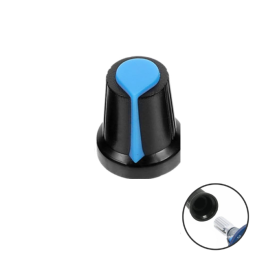 6mm Potentiometer Volume Control Knob Cap - Blue