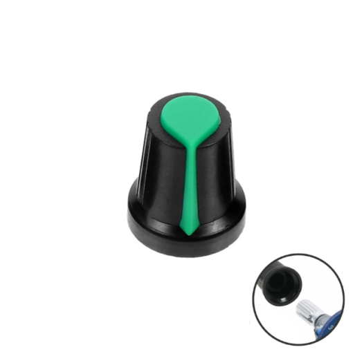 6mm Potentiometer Volume Control Knob Cap - Green