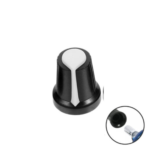 6mm Potentiometer Volume Control Knob Cap - White