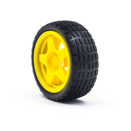 65mm Yellow Robot Smart Car Wheel