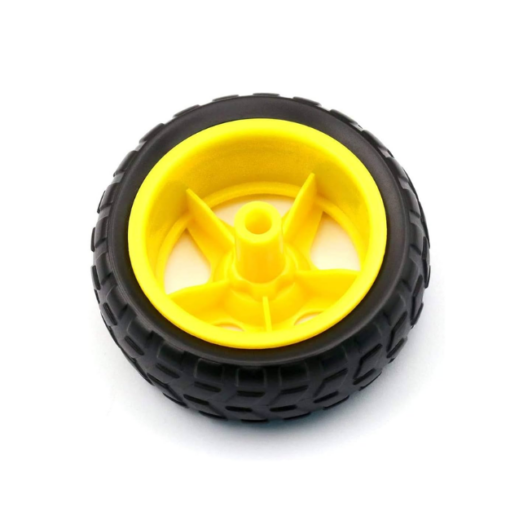 65mm Yellow Robot Smart Car Wheel - Image 2