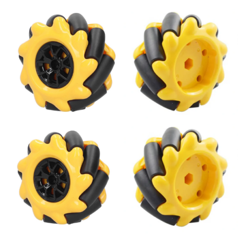 Yellow McNamum Wheel 60MM-K  4pcs/set Compatible with 6.7mm couplings