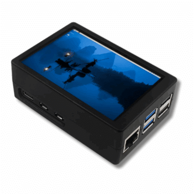 Black ABS Case for Raspberry Pi 5B & 3.5-inch touch screen display