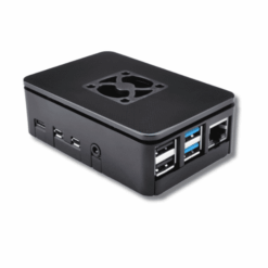 Black ABS Case for Raspberry Pi 4B (Supports 3007 Fan)