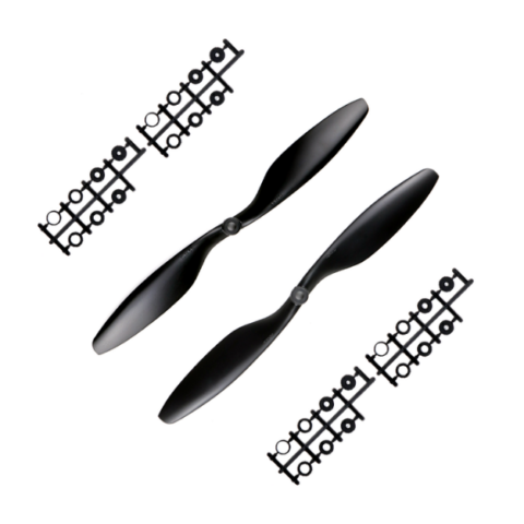 1 Pair 1045 Black Propeller Blades 10×4.5 for Quadcopter Drone (6mm Aperture)