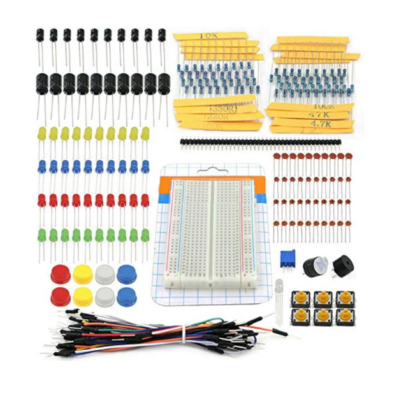 Electronics Starter Component Kit – Resistors & Ceramic Capacitors Assortment with Plastic Case