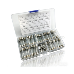 72PCS 6×30mm Glass Fuse Kit with Fuse Holder – 250V Assorted Fuse Set (0.5A–30A) with Plastic Storage Box