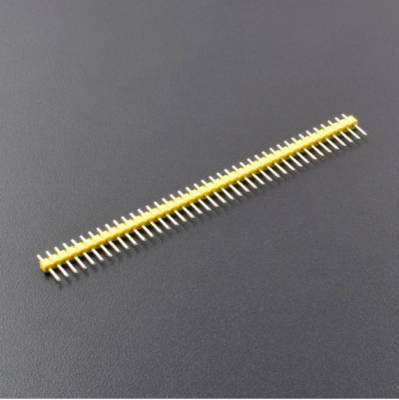 2.54mm 1×40 Male Pin Header Strip – Single Row Yellow Breakaway Connector
