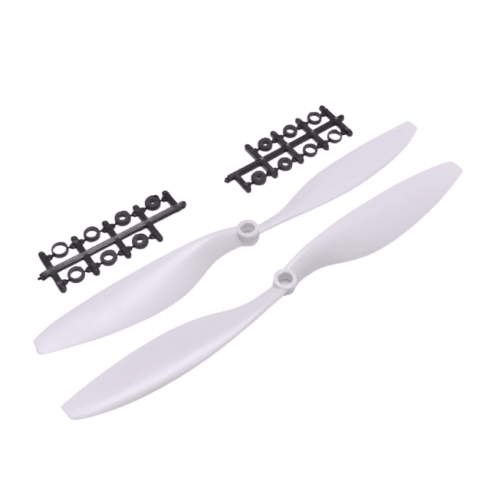 1 Pair White 1045 Propeller Blades 10×4.5 for Quadcopter Drone (6mm Aperture)