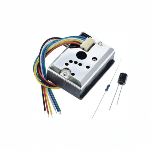 GP2Y1014AU0F PM2.5 Dust Smoke Particle Sensor Module with Cable, Capacitor & Resistor