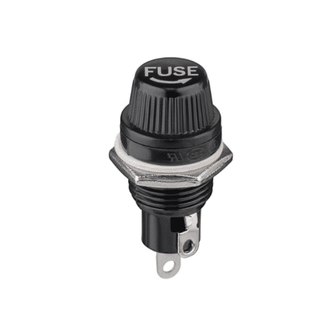 Black 5×30mm Panel Mount Fuse Holder 10A 250V