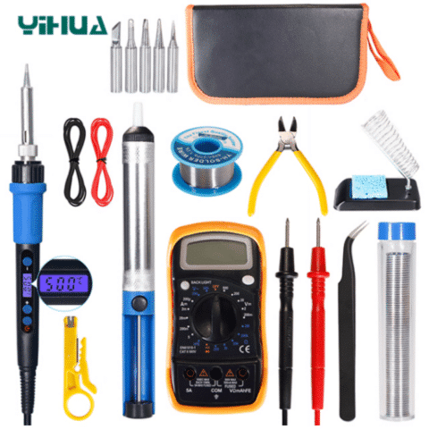 YIHUA 928D-I Kit 3 Digital Display Adjustable Soldering Iron Electronics Repair Tool Kit