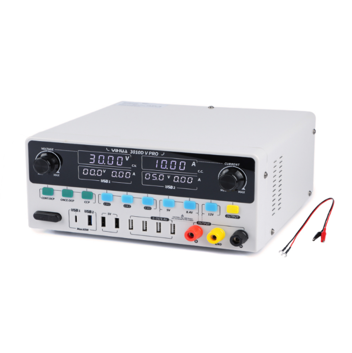 YIHUA 3010D-V PRO 30V 10A 300W Digital DC Bench Power Supply with USB-C PD 65W & Memory Presets - Image 2